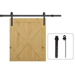Sliding Door Hardware Kit, 180 cm, Rails, Rollers, Carbon Steel