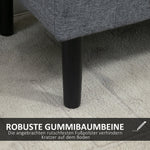 Storage Bench, Upholstered with Wooden Legs, Light Grey