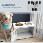 Elevated Pet Feeder, 2L Bowl, Storage, Lock, White
