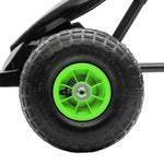 Children's Go-Kart with Pedals and Adjustable Seat, Green and Black