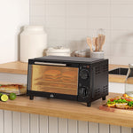 Mini Oven 9L 750W Adjustable Temp 60-Min Timer, Stainless Steel/Black