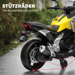 Electric Kids Motorcycle, Honda, 3 km/h, Music & Light, Yellow