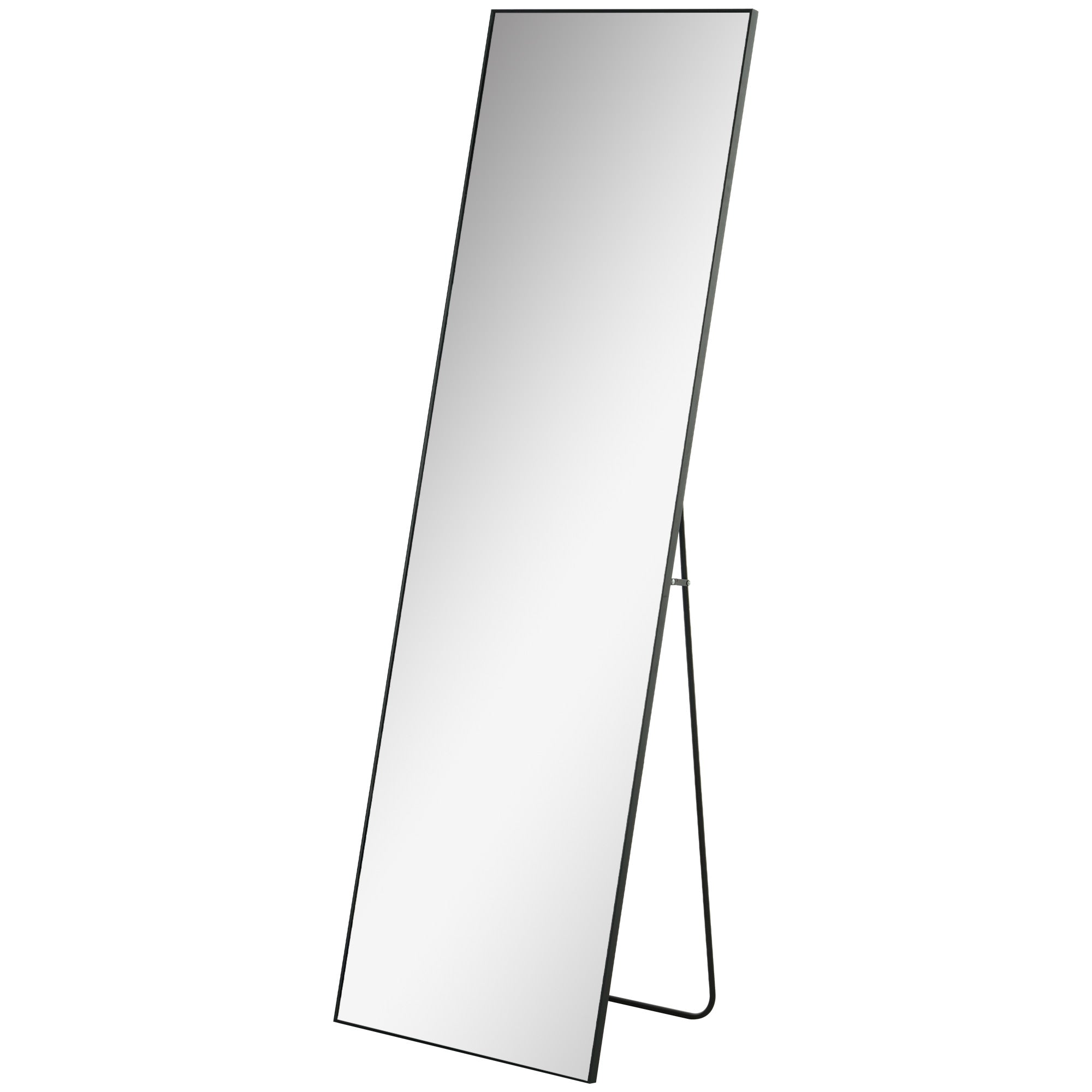 Standing Mirror, Freestanding Full Length Dressing Mirror with Stand, Aluminum