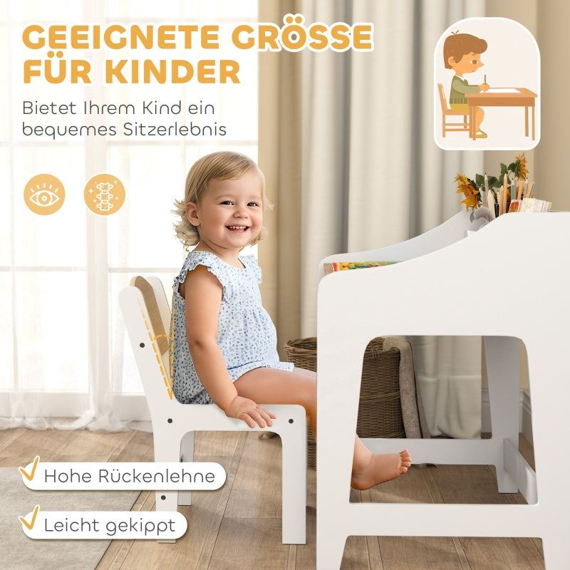 Children's Desk Set, Storage, Chair, Wood