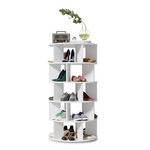 Shoe Rack Rotating Angle, 5 Levels, White