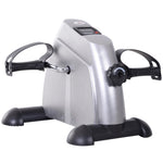 Exercise Bike Pedal Trainer, Mini Bike with LCD Display, Silver