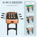 Multi-Game Table, 4-in-1 Football Hockey Table Tennis Billiards, MDF