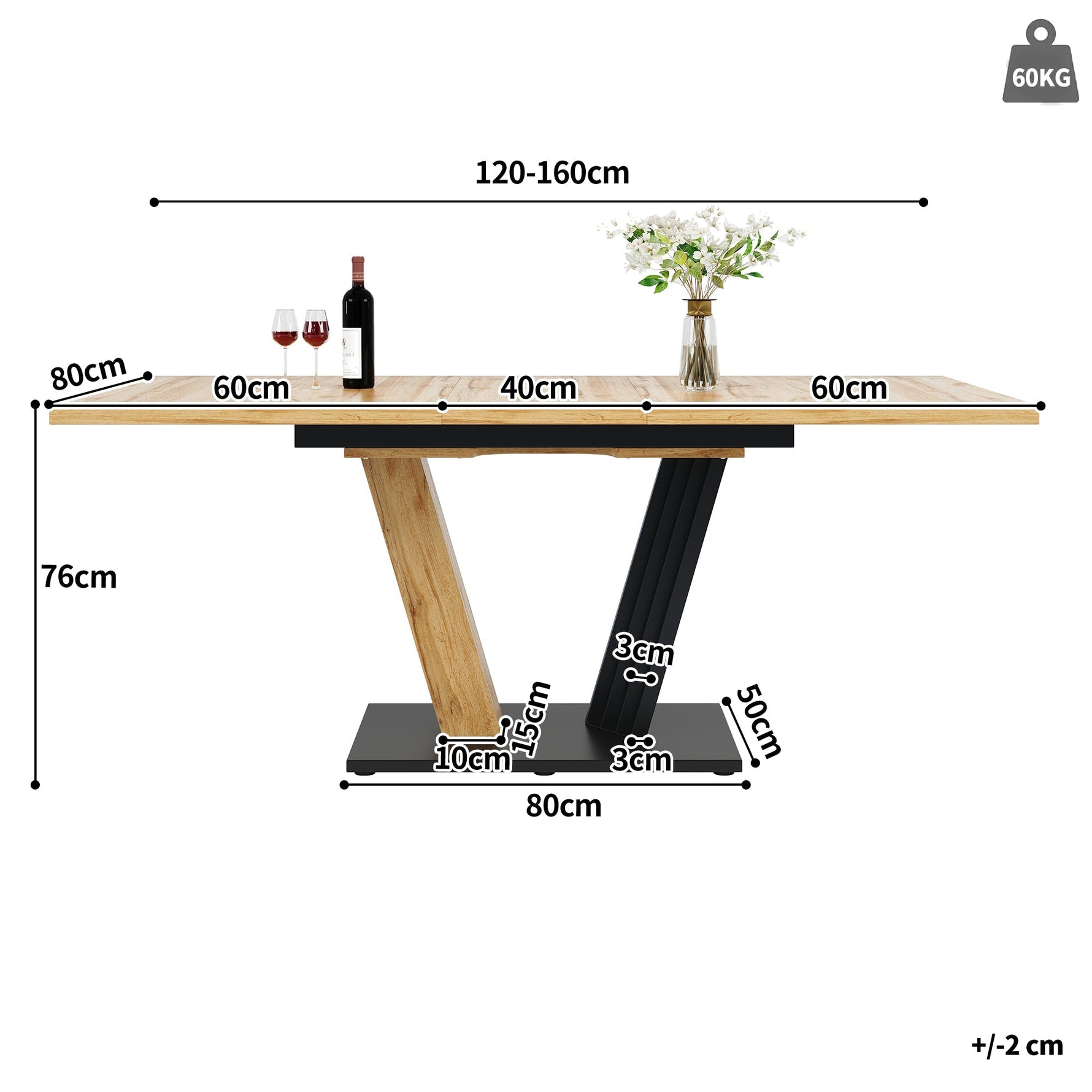 5-Piece Dining Set with Extendable Table and 4 Chairs, Grey Velvet
