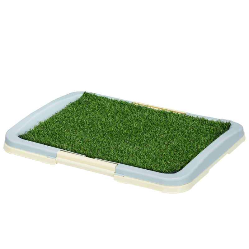 Dog Toilet, 2 Layers Artificial Grass, Reusable, Green + White