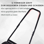 lawn roller with u-handle, 40 cm diameter, 60 L water/sand filling, metal black