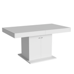 Panel Bed 140x200cm Hydraulic Storage USB-C LED Lighting White
