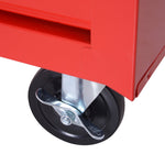 DURHAND Workshop Trolley, 7 Drawers, Lockable, 150 kg, Steel Red