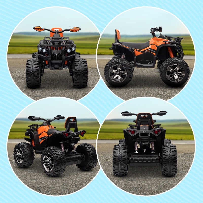 12V Children's Vehicle with MP3 Player and Headlights, Orange
