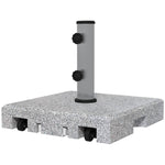 Granite Parasol Base, 28kg with Wheels, Pole Diameters 32/38/48mm, Grey