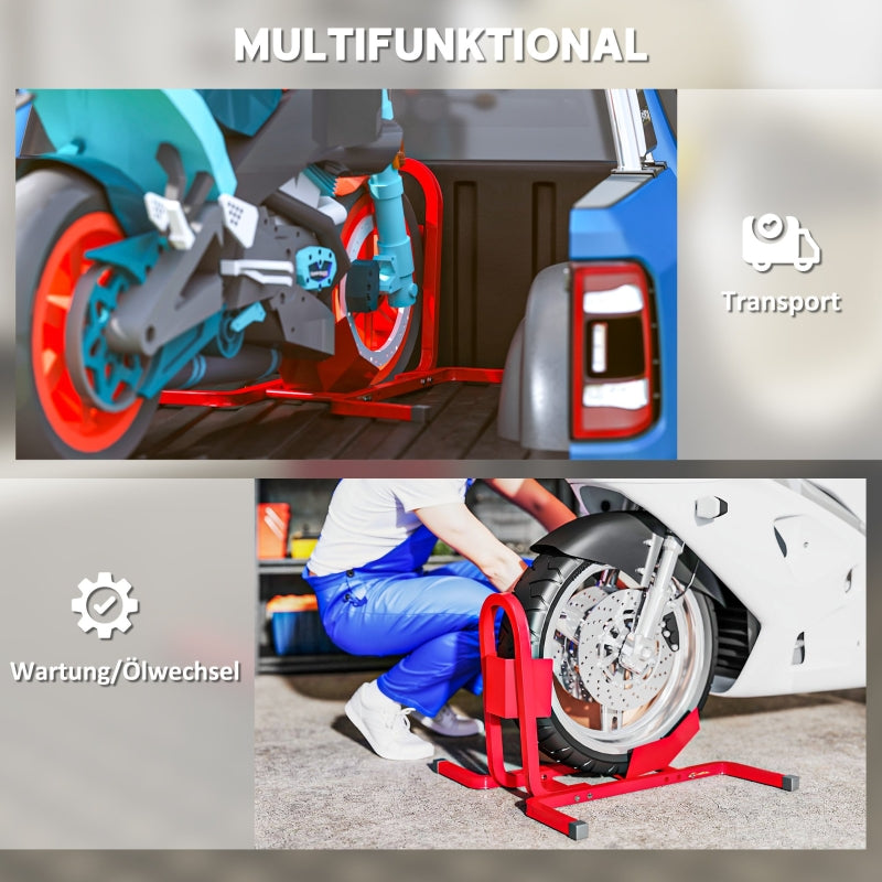Motorcycle Stand, Adjustable, Metal Red