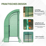 Polytunnel Greenhouse 2 Doors UV Protection Steel & PE Green
