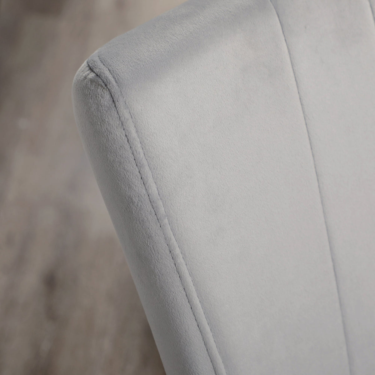 Dining Chair Set of 4, Kitchen Chairs, Backrest, Grey Velvet