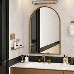 Arched Mirror Wall Decor Vanity Bathroom Gold