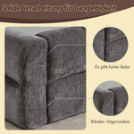 Single Bed 90x200 cm with Backrest, Dark Grey Chenille