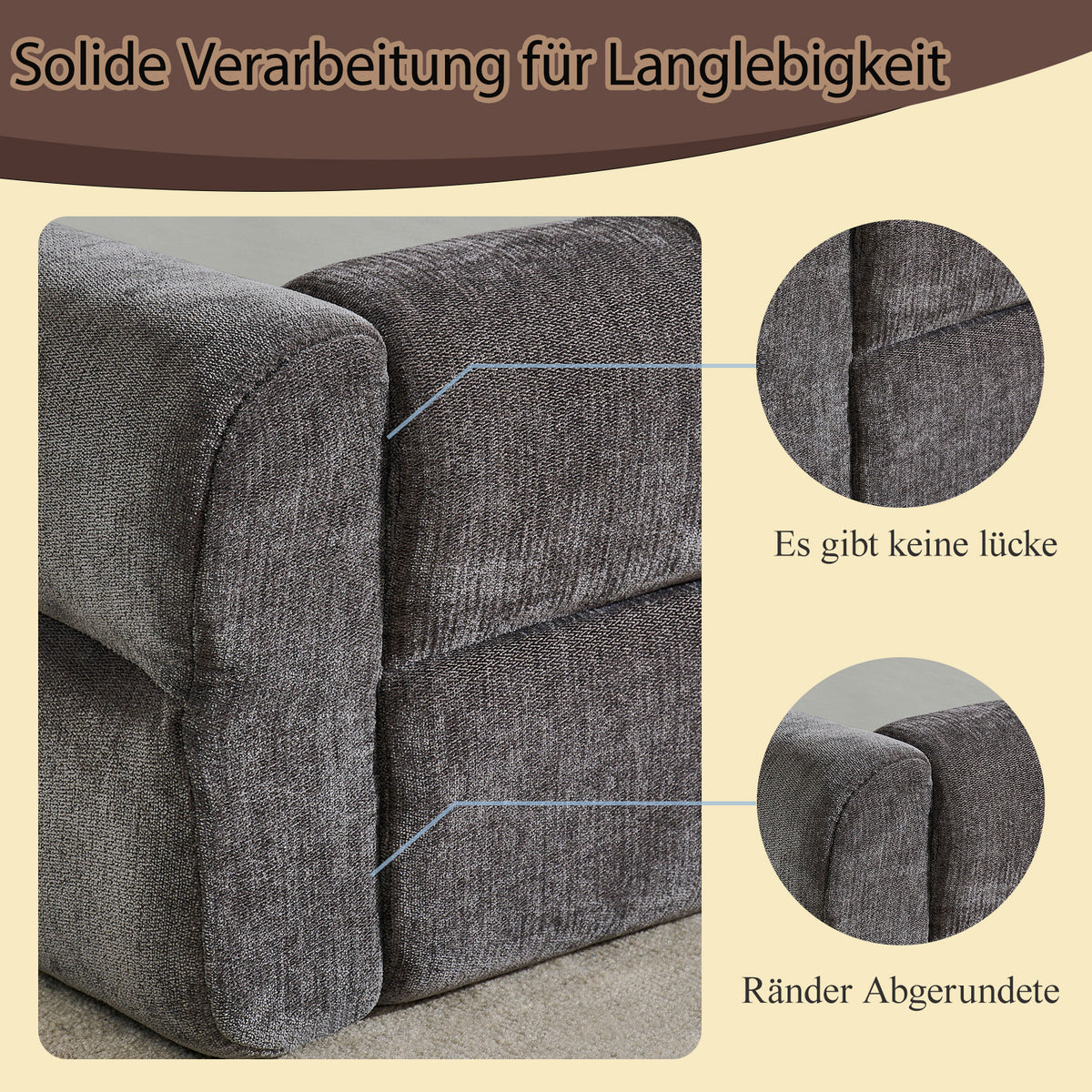 Single Bed 90x200 cm with Backrest, Dark Grey Chenille