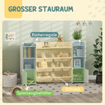Children's Storage Shelf & Toy Organizer, 8 Removable Boxes, White