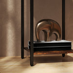 Side Table, Industrial Design Coffee Table with Steel Frame, Rustic Brown