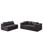 Modular L-Shaped Sectional Sofa 104-Inch 4-Piece Foam-Filled - Corduroy