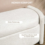 Bench, Upholstered Storage with Lid, Cream