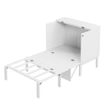 Wall Bed, 90x200 cm, Slatted Frame, Youth, White