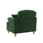 Windsor Cloud Sofa with Removable Ruffle Skirt and Cushion, Chenille Green