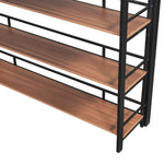 Loft Bed 140*200, Safety Stairs, Storage, Wardrobe, Shelves, Black