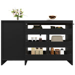 Chest of Drawers Cabinet, Modern 6-Drawer Hollow Door LED Light, Black