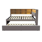Sofa Bed 140x200 Pull-Out 90x190 USB Storage, Dark Grey