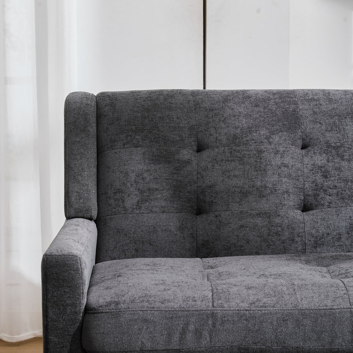 2-Piece Accent Armchair Set with High-Density Foam and Solid Wood Legs, Durable Fabric