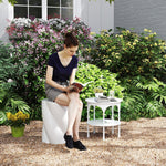 Ceramic Spiral Stool, 120 kg Load, Weatherproof, White
