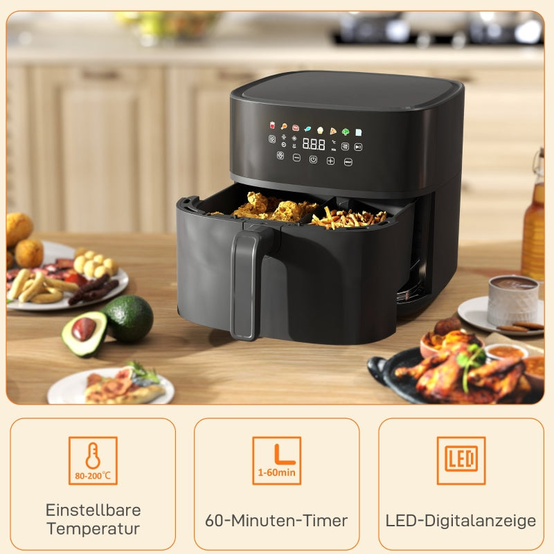 Air Fryer, 8L, 8 Presets, 1700W, Black