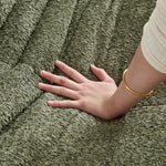 Chenille Togo Sofa, Armless Floor Lounge Chair with High-Density Memory Foam, Chenille Fabric
