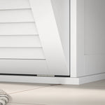 Laundry Cabinet, 2 Baskets, Louvered Doors, White