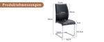 Chairs (Set of 4), Comfortable with Silver Metal Legs, Black PU