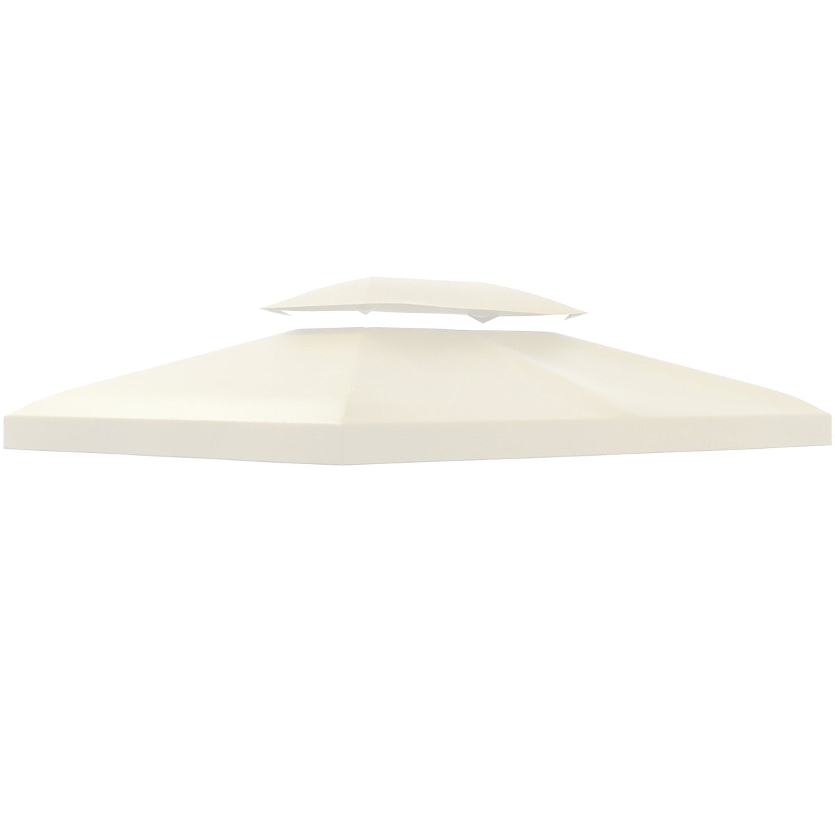 Replacement Roof for Metal Gazebo 4x3m with Leakage Opening - Cream-White Polyester