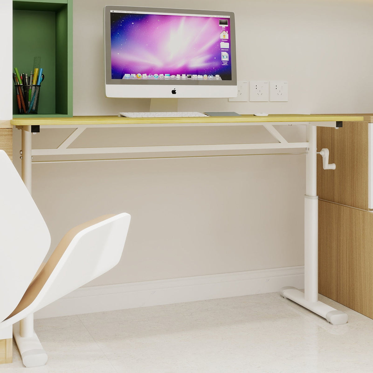 Adjustable Study Desk, Height-Adjustable Multi-Purpose Home/Office, Compact Design
