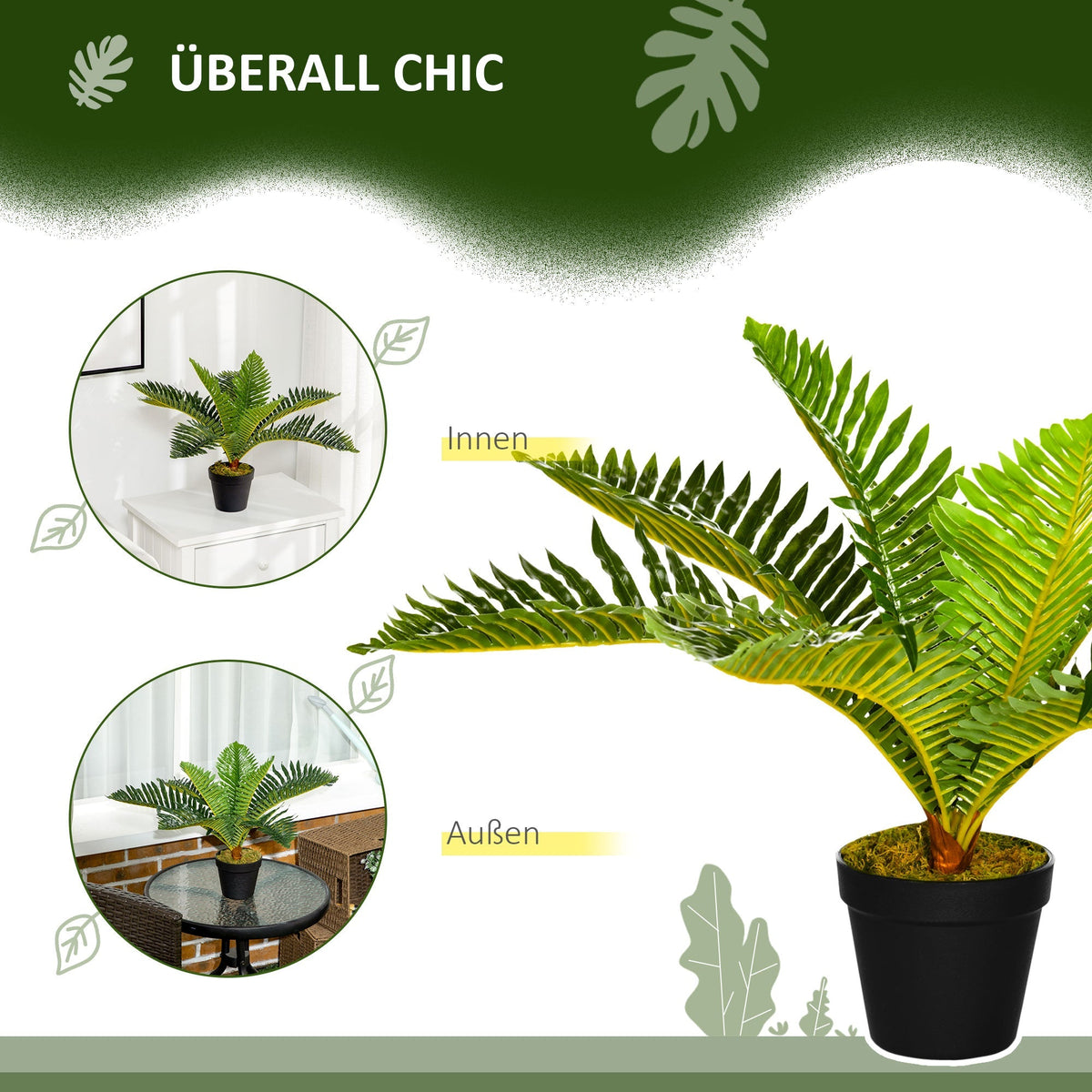 Pot, Houseplant 50 cm, Green