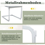 Dining Chairs Set of 2 with High Backrest and Diamond Pattern, Light Grey PU Leather
