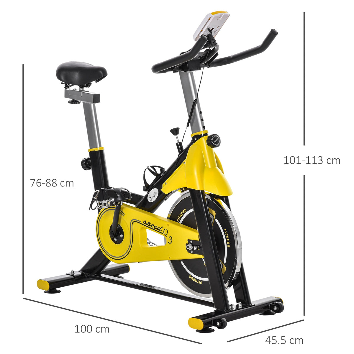 Bike Trainer, Height-Adjustable Exercise Fitness, Steel and ABS
