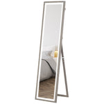 Full-Length Mirror, LED Light, 3 Light Colors, Gray