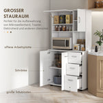Kitchen Buffet Cabinet Storage with 3 Drawers 3 Shelves 89x168cm White