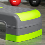 Aerobic Stepper, 3-Level Height Adjustable, 150 kg, Grey/Green