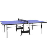 Folding Mid-Size Table Tennis Table with Net and 3 Balls, 12mm Tabletop