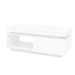 High-gloss TV Cabinet Set + Coffee Table, Living Room Wall Unit, White