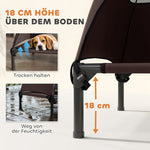 Outdoor Dog Bed, Roof Raised for Large Dogs, Coffee